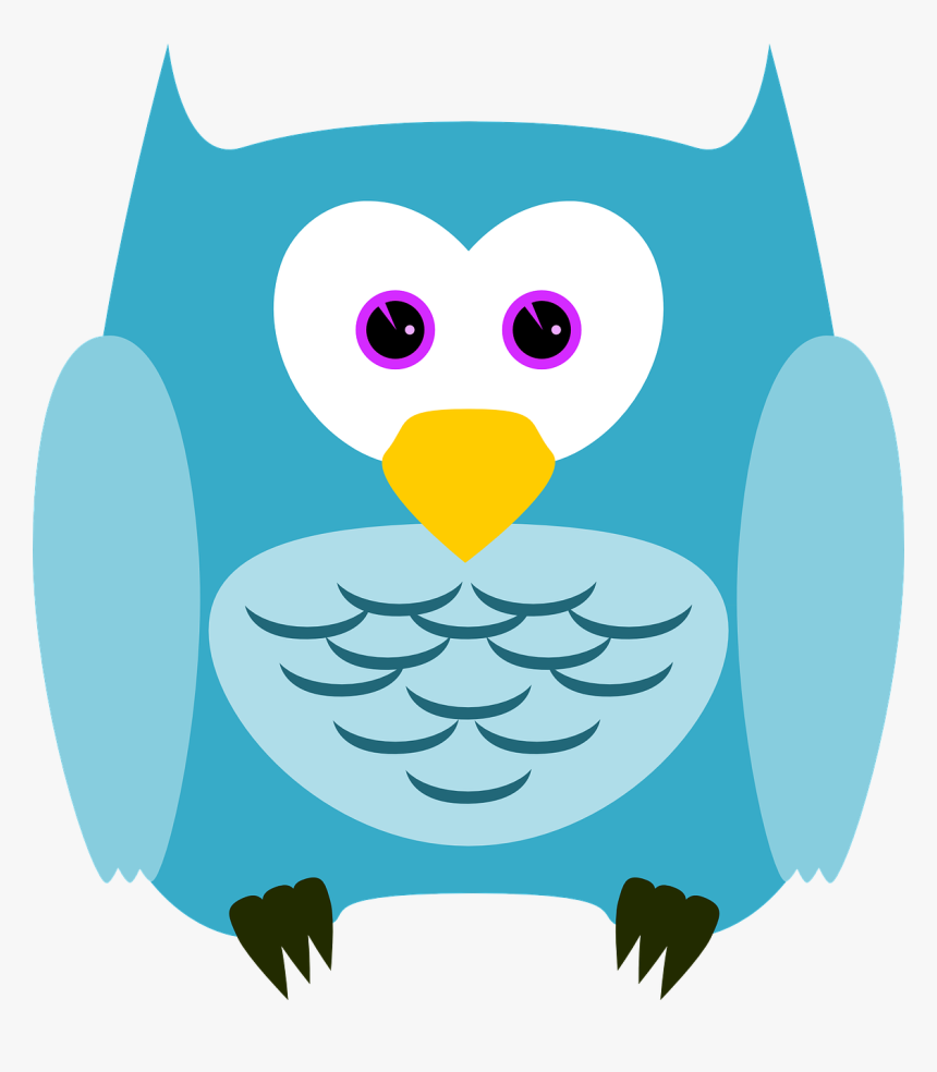 Clip Art Owl Images Cute Blue Png, Transparent Png