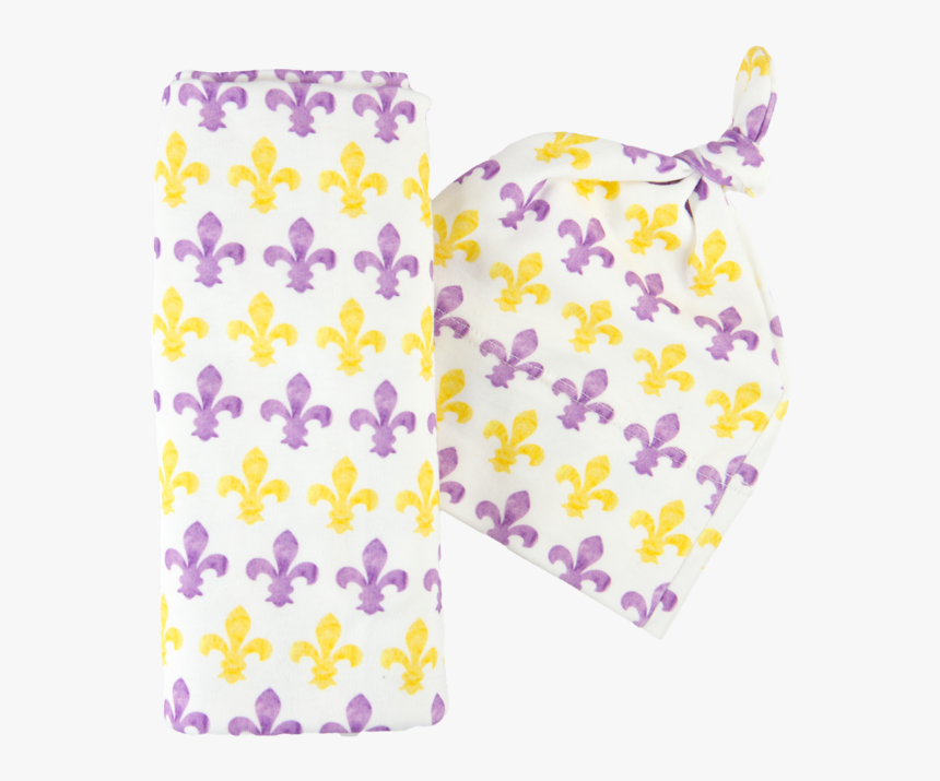 Fleur De Lis Baby Blanket Hat Set - Illustration, HD Png Download