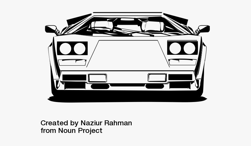 Portfolio - Lamborghini Countach, HD Png Download