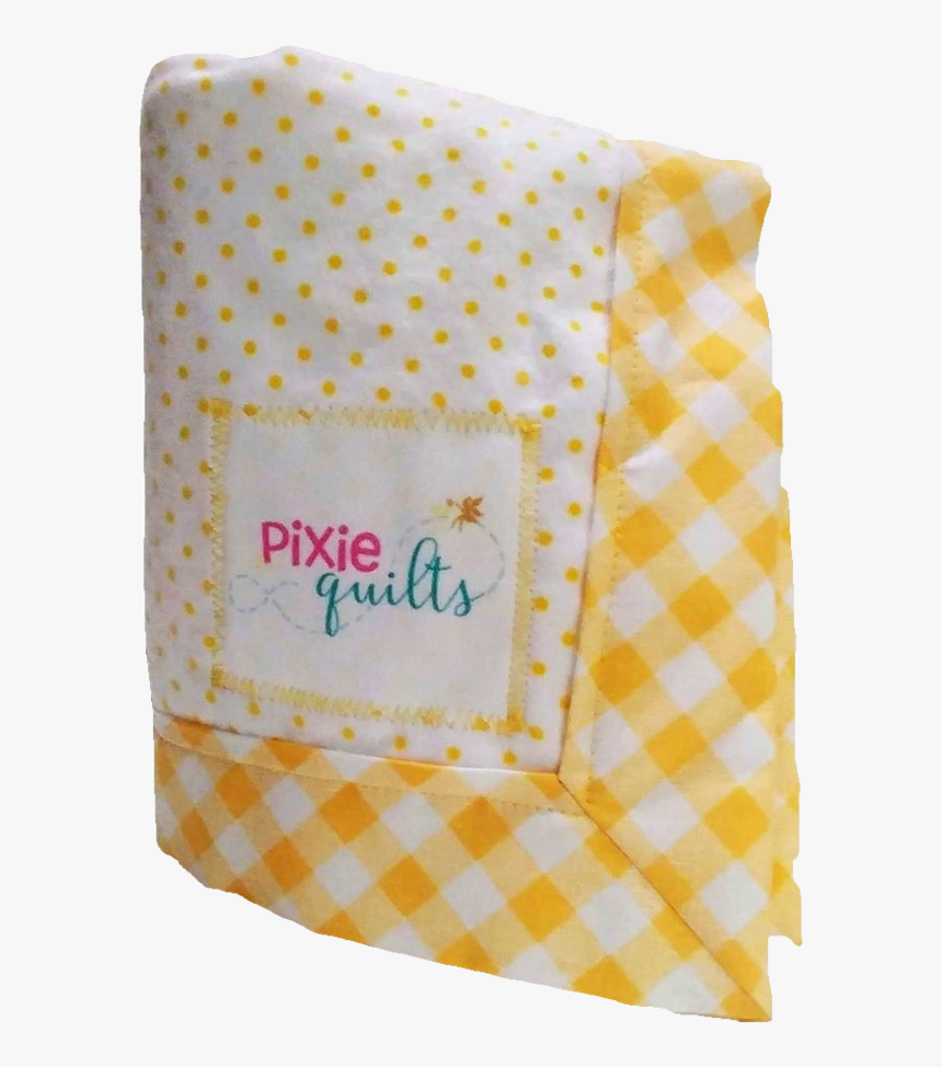 Baby Receiving Blanket Yellow Flannel Dots Gingham - Patchwork, HD Png Download