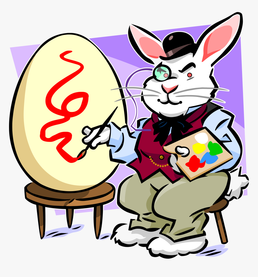 Rabbit House Clipart Clip Art Freeuse Rabbit Painter - Rabbit, HD Png Download