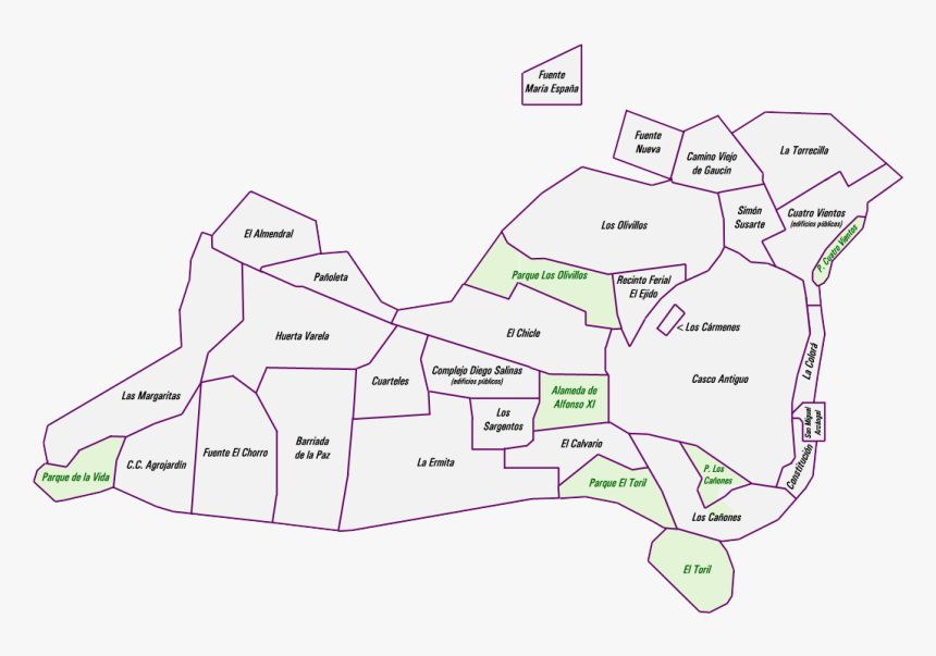 San Roque Casco Barrios Y Calles - Paz Alfonso Barrios, HD Png Download