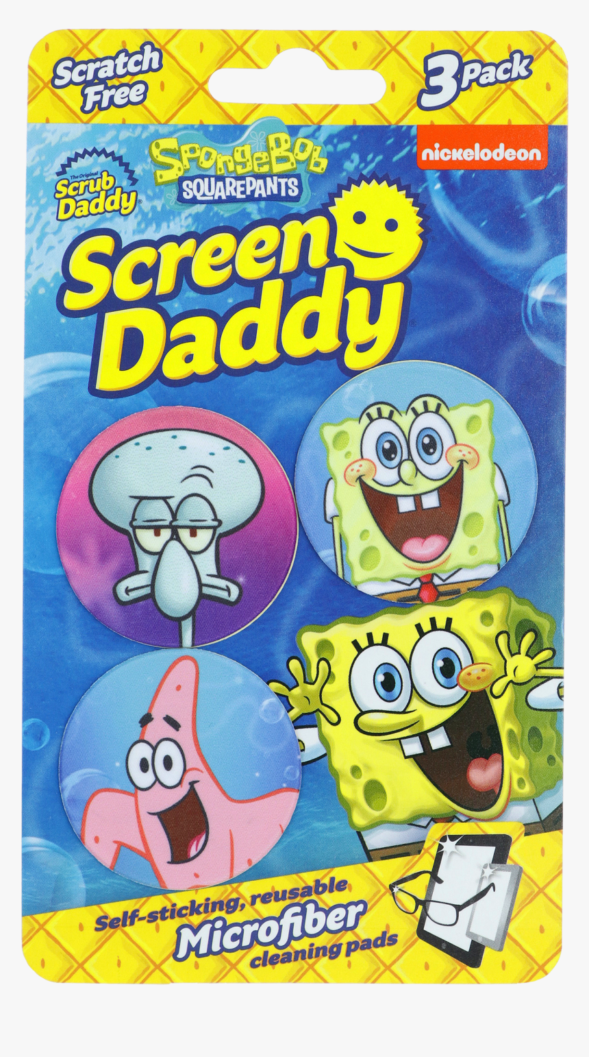 Sponge Bob Screen Daddy 3ct - Free Spongebob Toys, HD Png Download