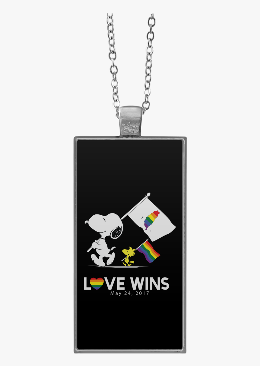Love Wins In Taiwan Snoopy Lgbt Necklaces - Lgbt, HD Png Download