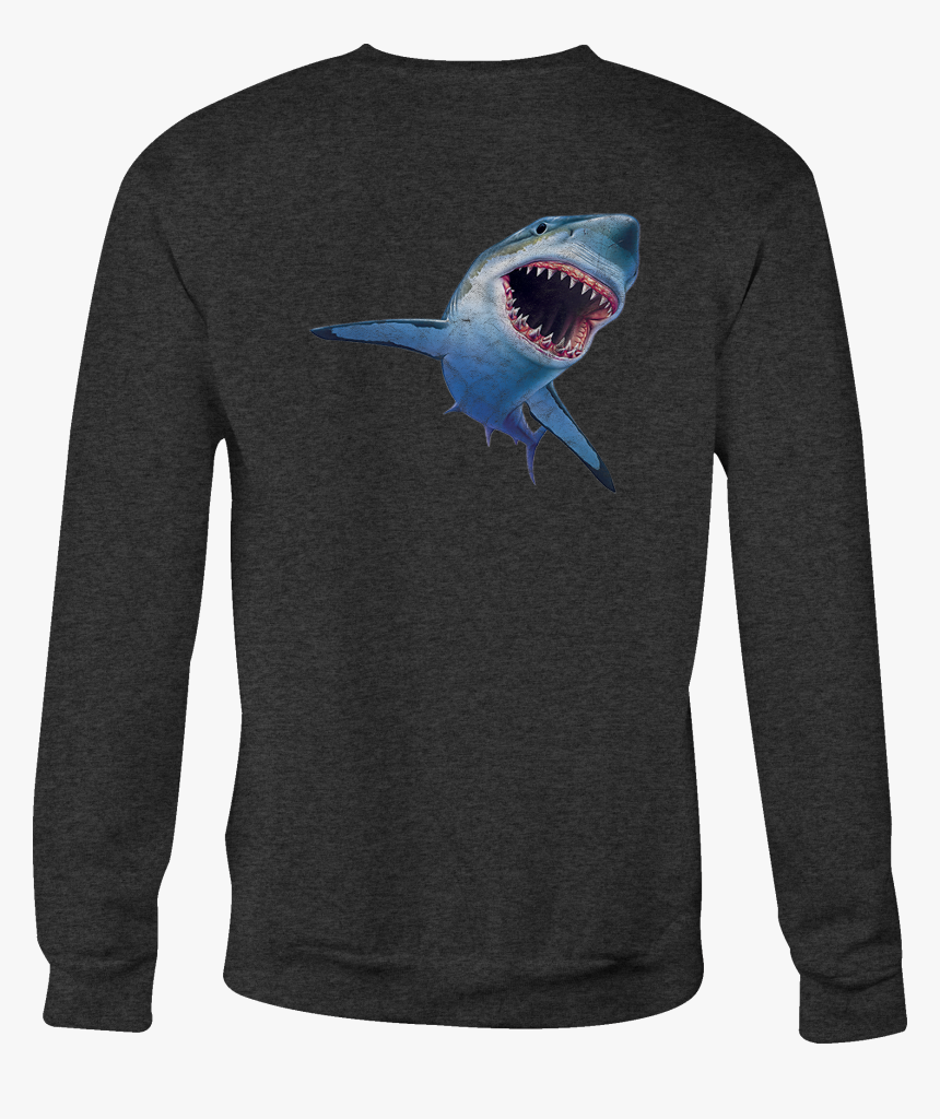Crewneck Sweatshirt Great White Shark Shirt For Men - Great White Shark, HD Png Download