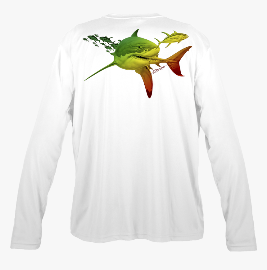 Rasta Great White Men S Long-sleeve Solar Performance - Long-sleeved T-shirt, HD Png Download
