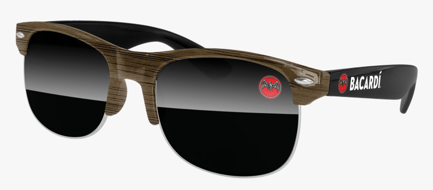 Faux Wood 2 Tone Club Promotional Sunglasses W/ 1 Color - Plastic, HD Png Download