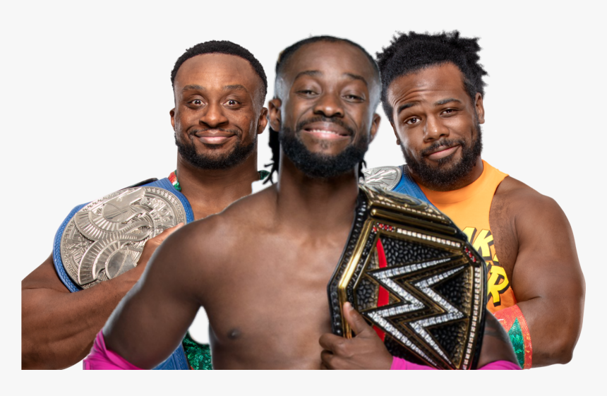 #newday #bige #kofikingston #xavierwoods - Champion Wwe Photo Shoot, HD Png Download