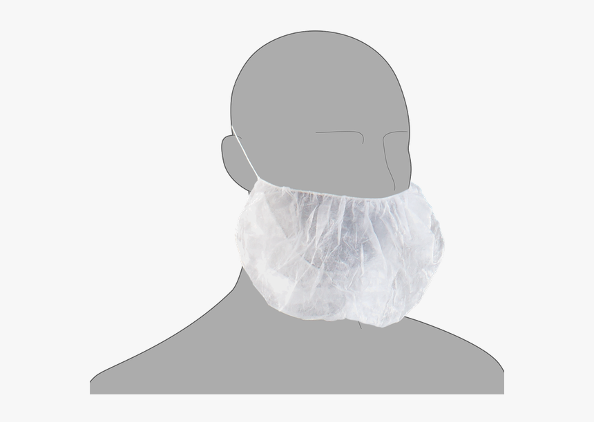 22 White Beard Mask - Beard Mask White, HD Png Download