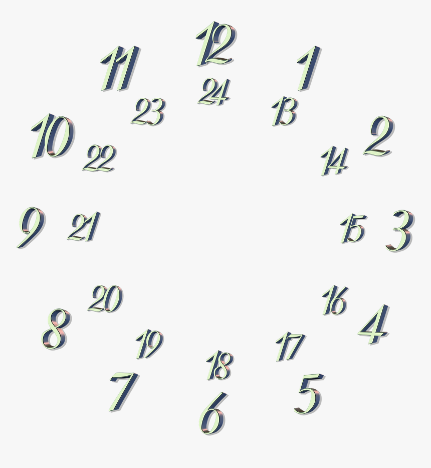 Clock Face,clock,dial,24 Pictures, Free Photos, Free - Klokke 24 Timer, HD Png Download