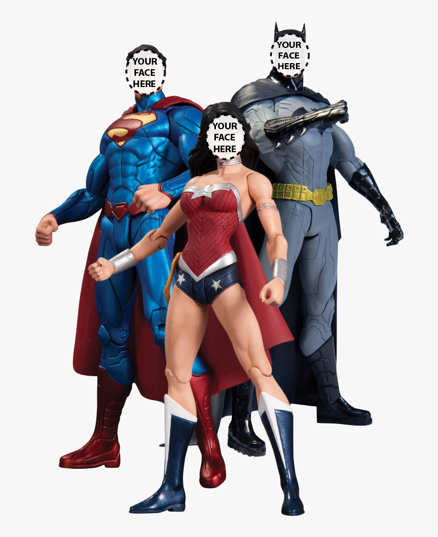 Superhero Boxset Personalized - Dc Comic Wonder Woman Superman Batman, HD Png Download