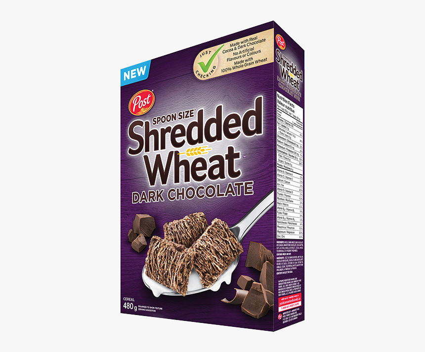 Box Of Spoon Sized Shredded Wheat Dark Chocolate - Chocolate Shredded Wheat Cereal, HD Png Download
