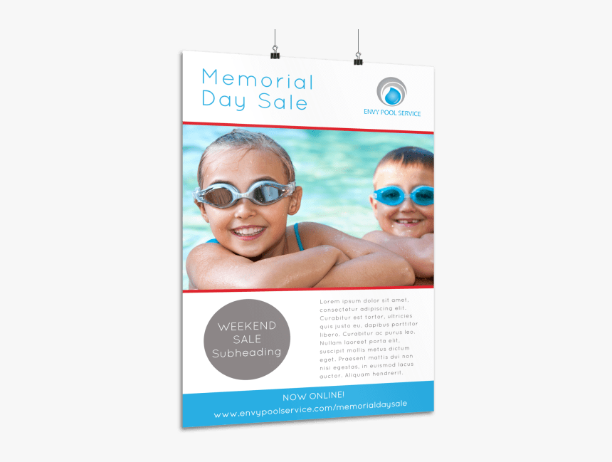 Memorial Day Weekend Sale Poster Template Preview - Flyer, HD Png Download