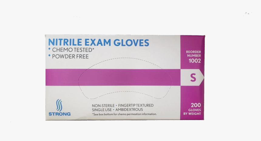 Glove Nitrile Exam Powder Free Non Sterile Textured - Label, HD Png Download