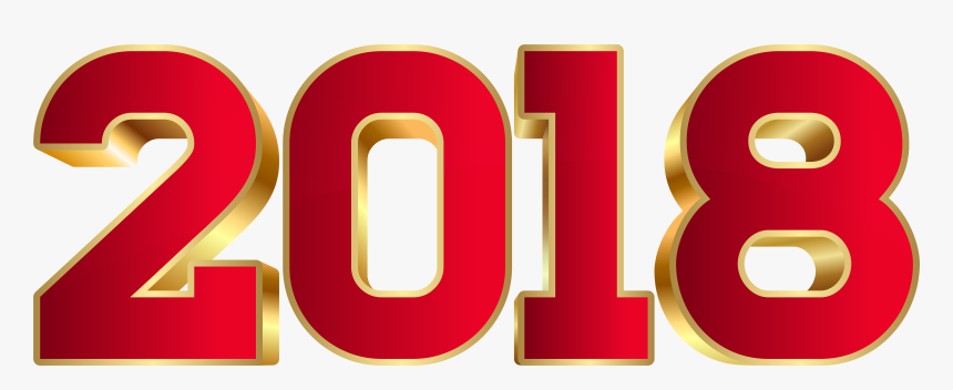 2018 Red Transparent Png Clip Artu200b Gallery Yopriceville - Numero 2018 Png, Png Download