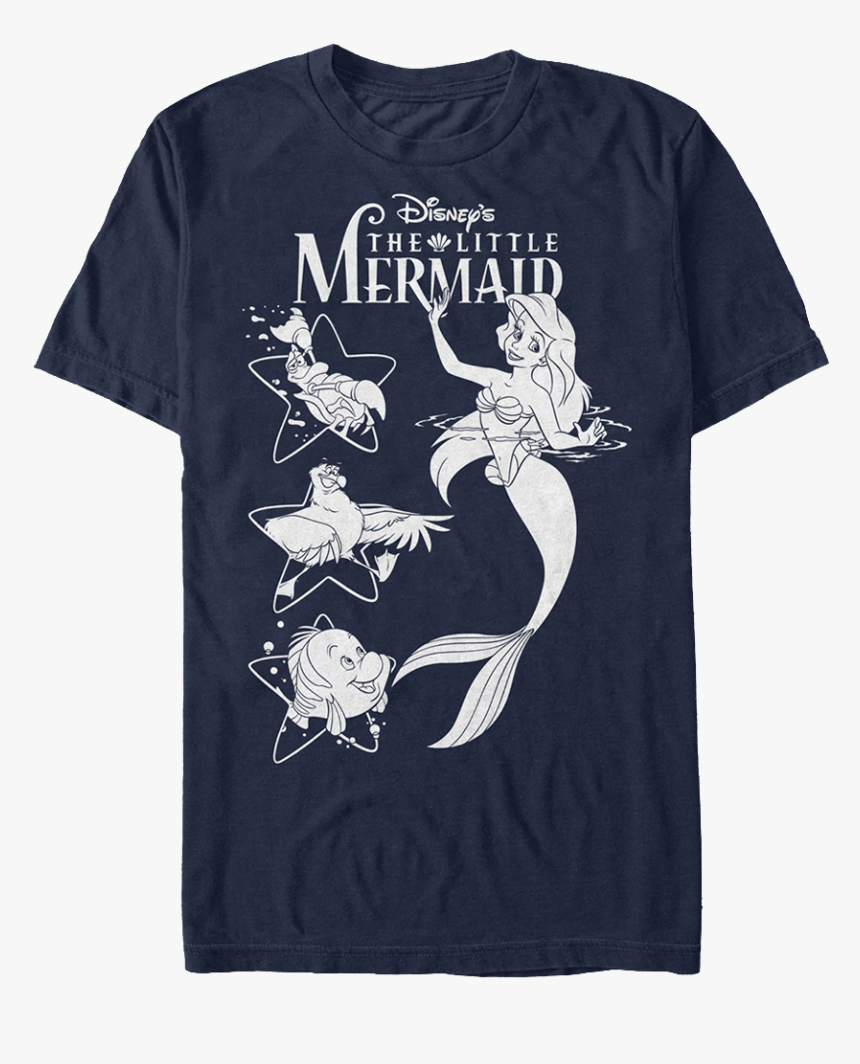 Ariel And Friends Little Mermaid T-shirt - Little Mermaid, HD Png Download