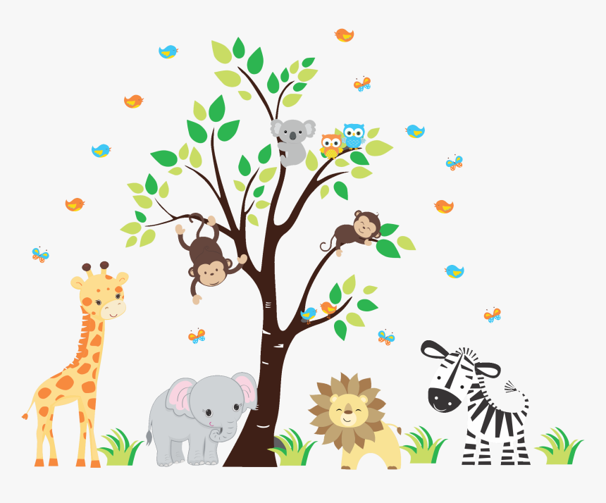 Transparent Wall Art Png - Kids Animal Clipart, Png Download
