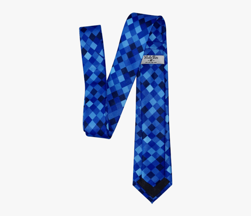 Blue Lagoon Pixelated Skinny Neck Tie - Plaid, HD Png Download