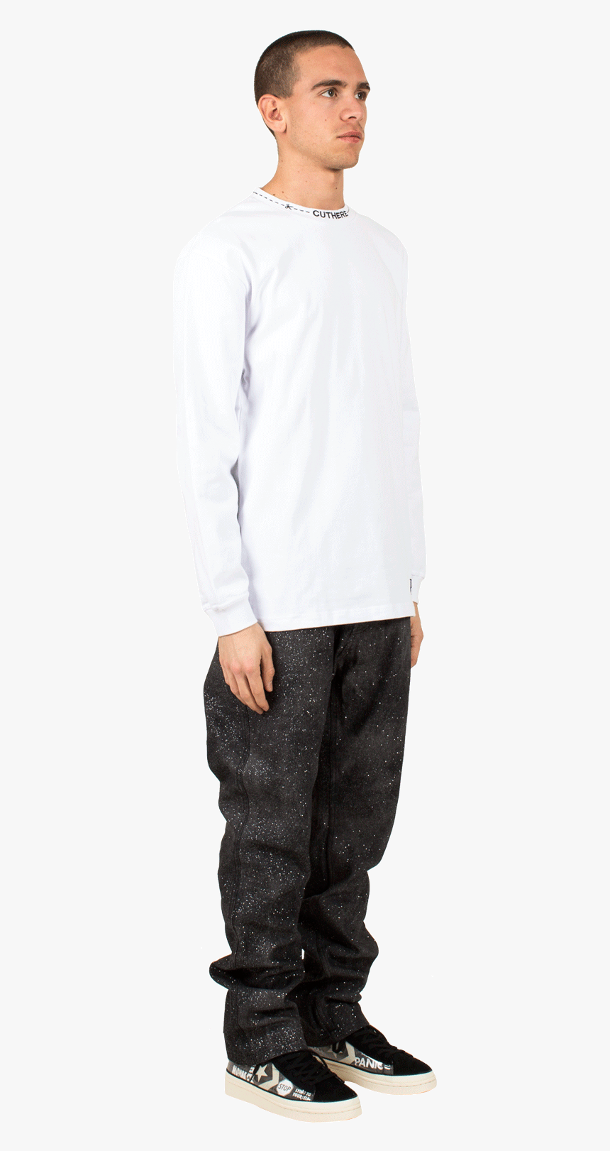 Cut Here Heavyweight L/s Shirt White - Gentleman, HD Png Download