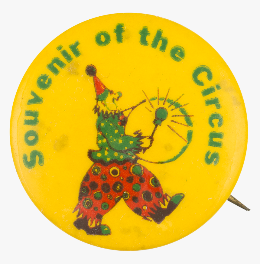Souvenir Of The Circus Red And Green Clown Event Button, HD Png Download