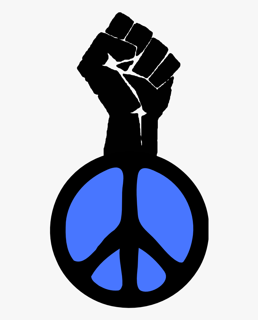 Fist Occupy Wall Street Fight The Power Peace Groovy - Peace Symbol, HD Png Download