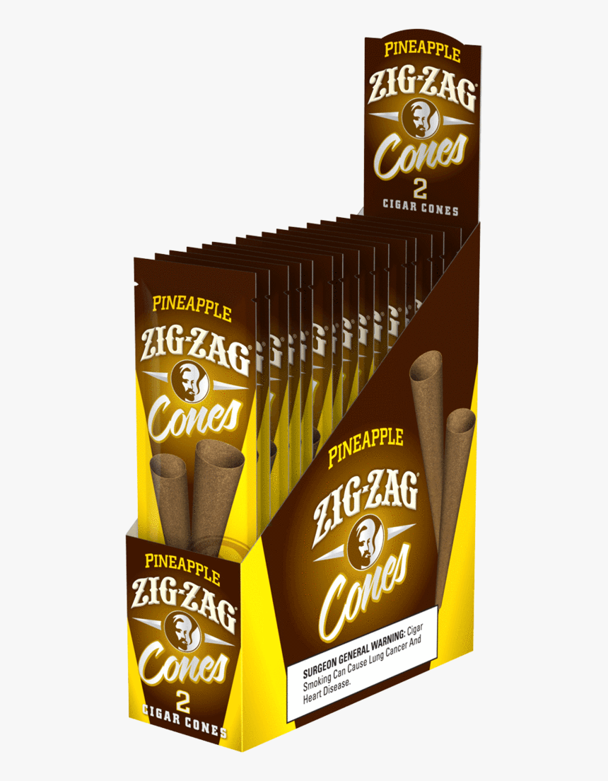 Zig Zag Pineapple Cigar Cones - Zig Zag Cigar Cones, HD Png Download