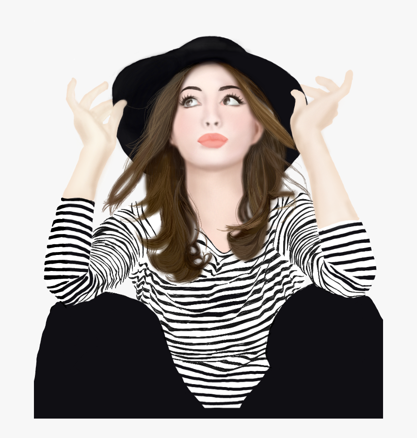 #girl #draw #mydrawing #annehathaway #hat #blackhat - Photo Shoot, HD Png Download