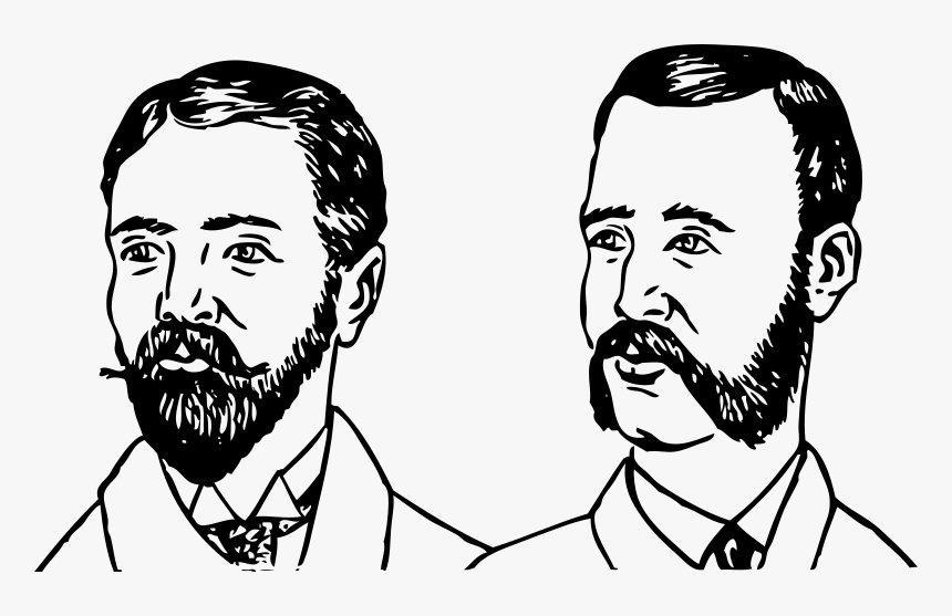 Beards - Vintage Barbers Beard Styles, HD Png Download