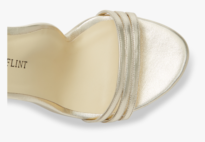 100mm Italian Made Round Toe Perfect Sandal In Gold - Sandal, HD Png Download