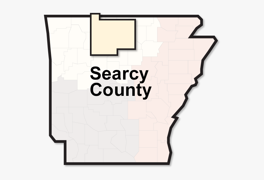 Searcy County Map - Arkansas, HD Png Download