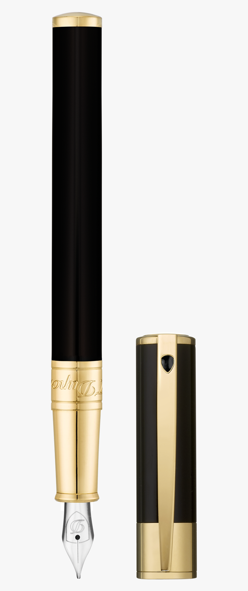 St Dupont Line D Mediun Gold Fountain Pen, HD Png Download