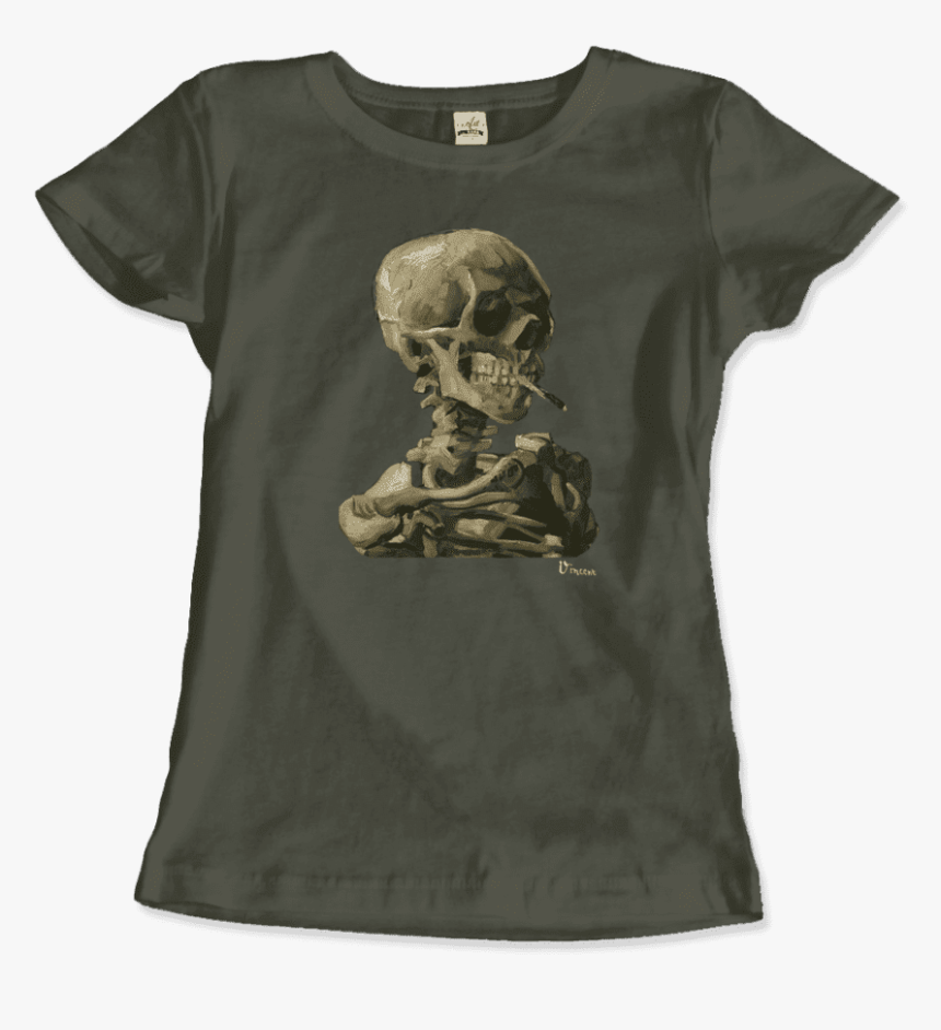 Van Gogh Skull With Cigarette, HD Png Download