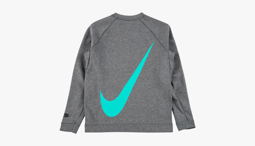 Nike Tech Fleece Crew Big Swoosh X Atmos - Long-sleeved T-shirt, HD Png Download