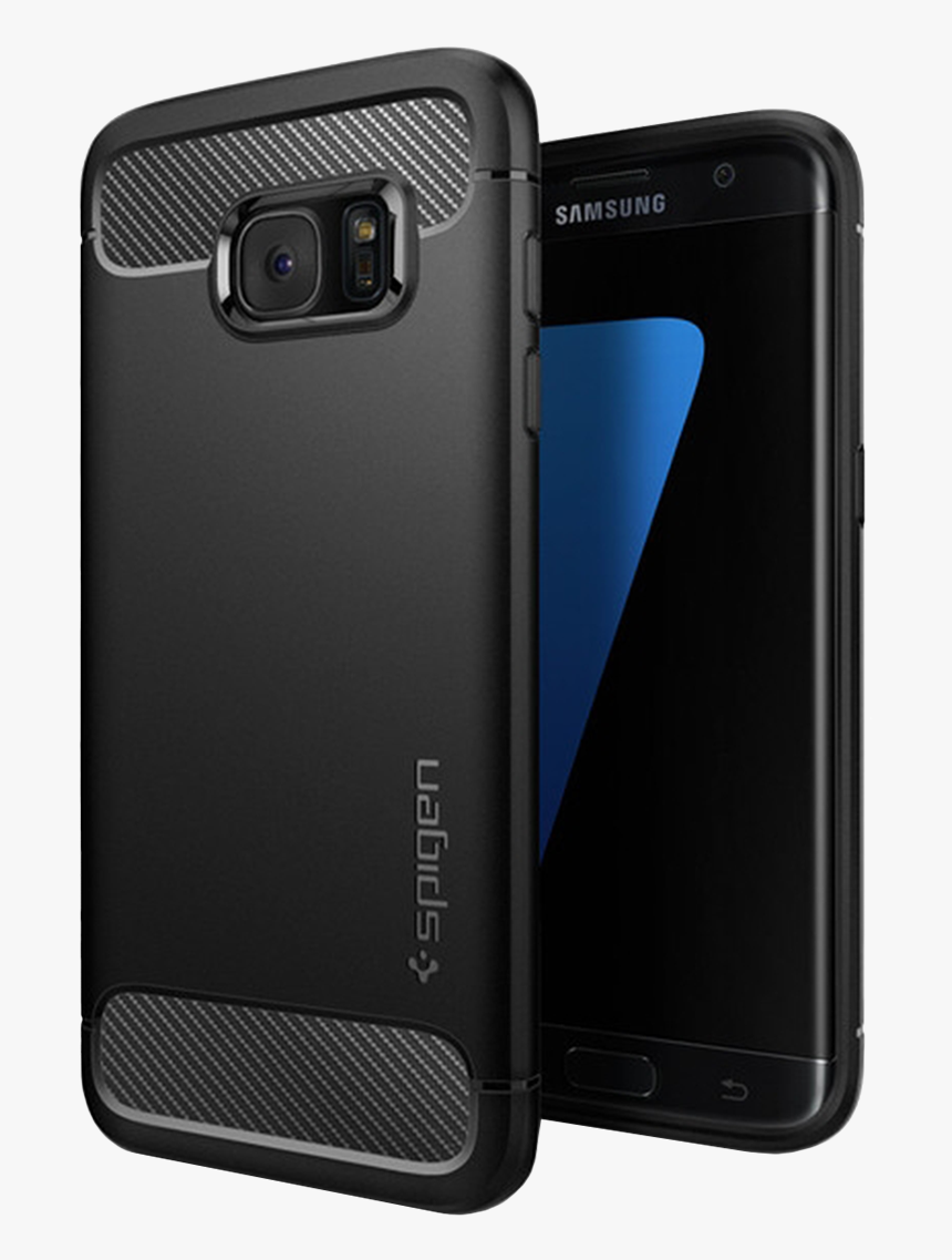 Spigen Rugged Armor Hard Case For Samsung Galaxy S7 - Samsung S7 Edge Back Cover, HD Png Download