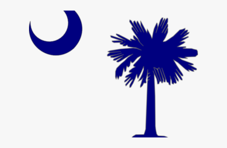 Palmetto Tree And Crescent Moon - South Carolina Palmetto Tree Png, Transparent Png