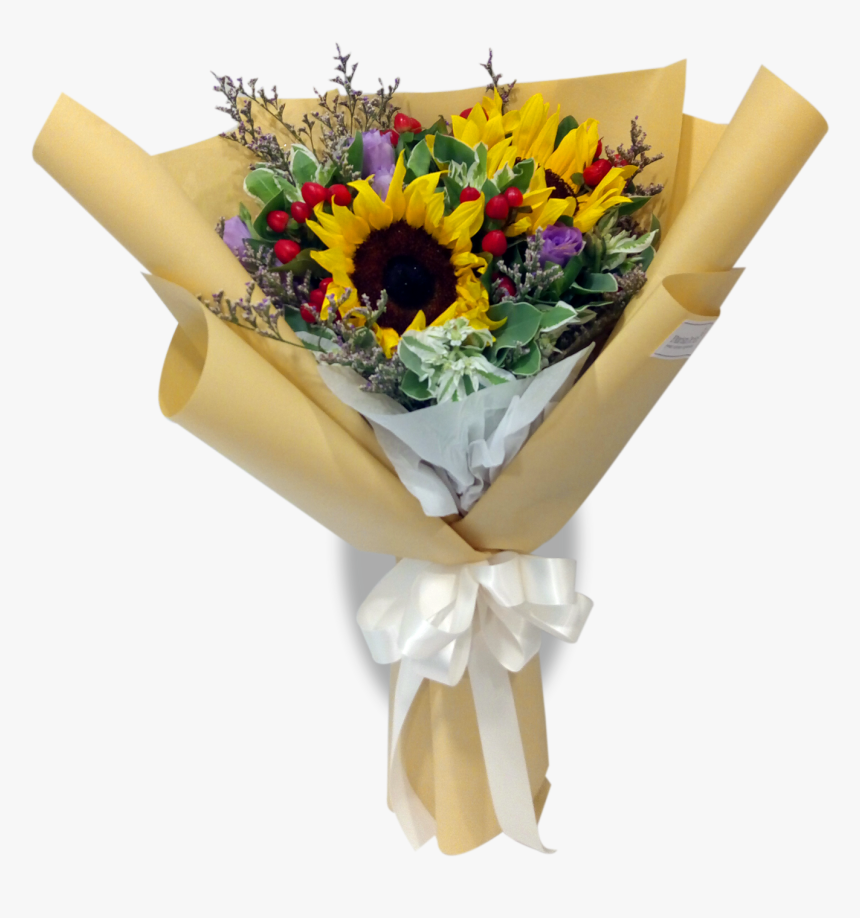 Sunflower Berry Euphorbia Copy - Bouquet, HD Png Download