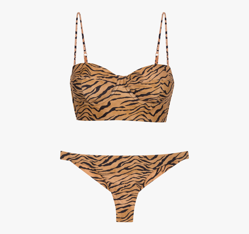 Tiger Corsage Long Top Bikini - Vix, HD Png Download