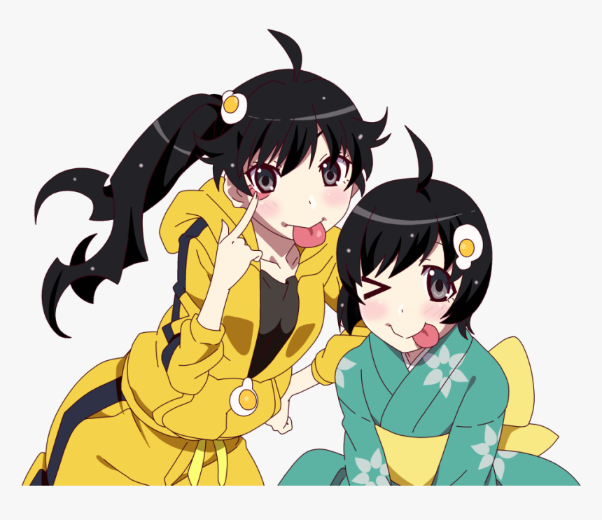 Tsukihi And Karen Araragi Png, Transparent Png