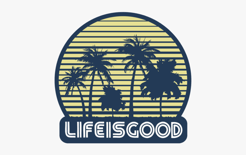 Neon Palms Die Cut Sticker - Granny Cooking Illustration, HD Png Download