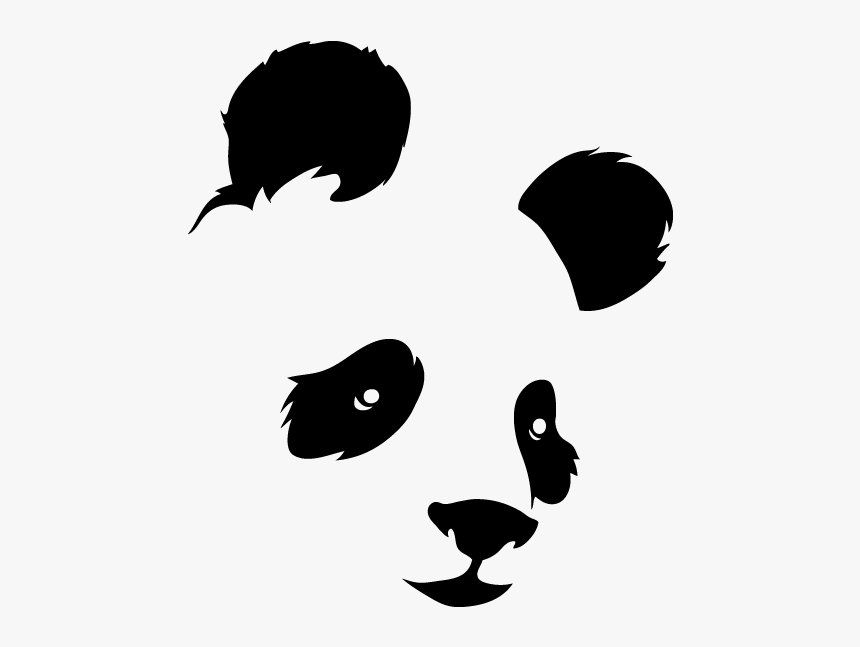 Giant Panda Bear Silhouette Wall Decal Sticker, HD Png Download