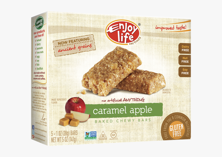 Caramel Apple Chewy Bars - Enjoy Life Baked Chewy Bars Gluten Free Caramel Apple, HD Png Download