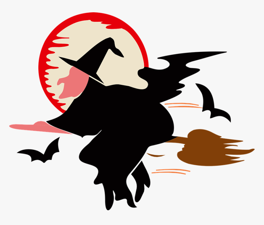 Witch With Moon Clipart Transparent, HD Png Download