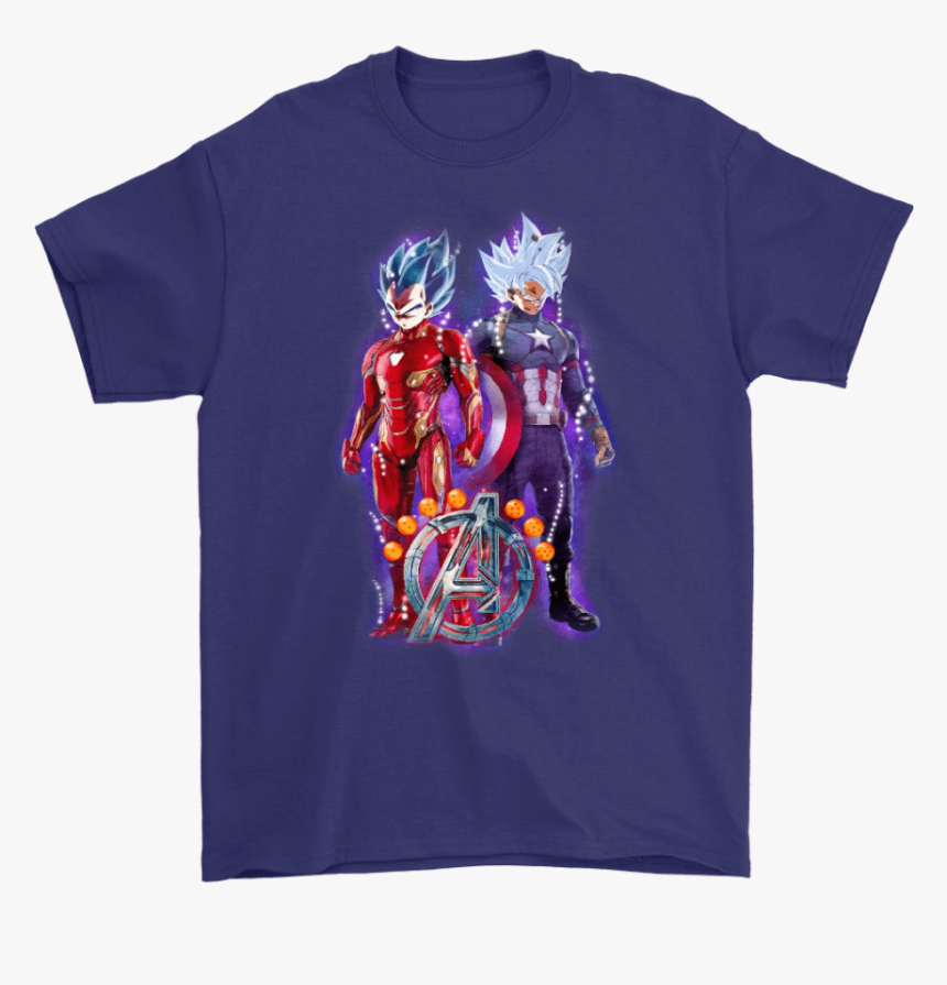 Goku Vegeta The Avengers Dragon Ball Mashup Shirts - Illustration, HD Png Download