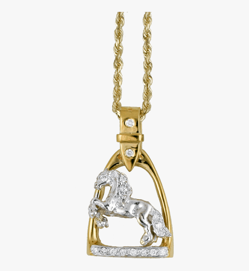Rearing Friesian In Stirrup - Locket, HD Png Download