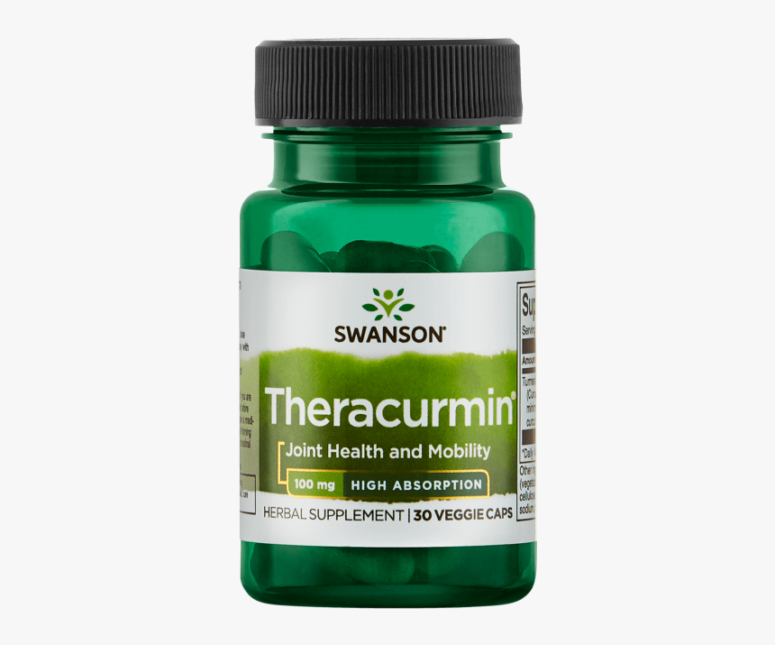 Swanson High Absorption Theracurmin Vegetable Capsules, - Swanson Magnesium, HD Png Download