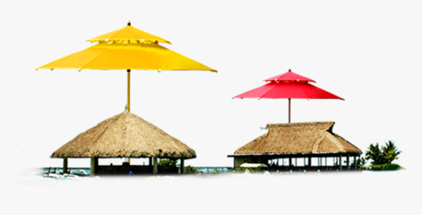 Red And Yellow Summer Huts Png Image - Huts Transparent, Png Download