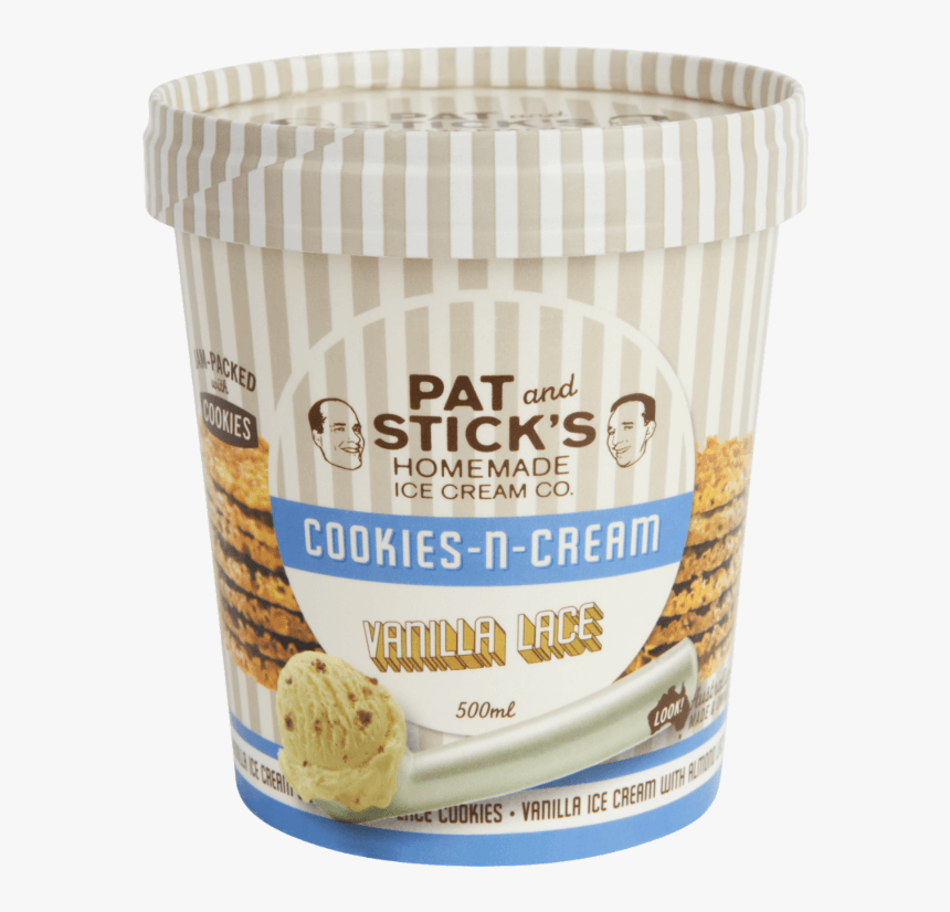 Cookies N Cream Vanilla Lace Tub - Chocolate Chip, HD Png Download