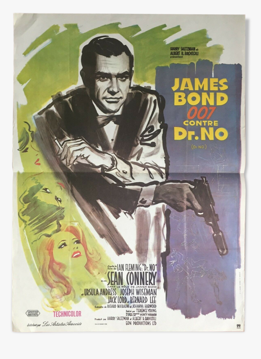 Affiche Cinéma James Bond Contre Dr - Dr No French Poster, HD Png Download