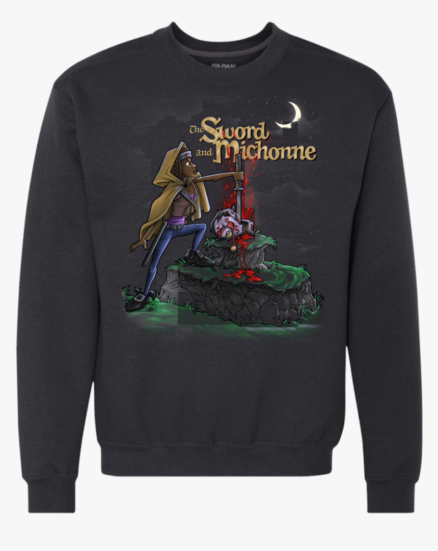 The Sword And Michonne Premium Crewneck Sweatshirt, HD Png Download