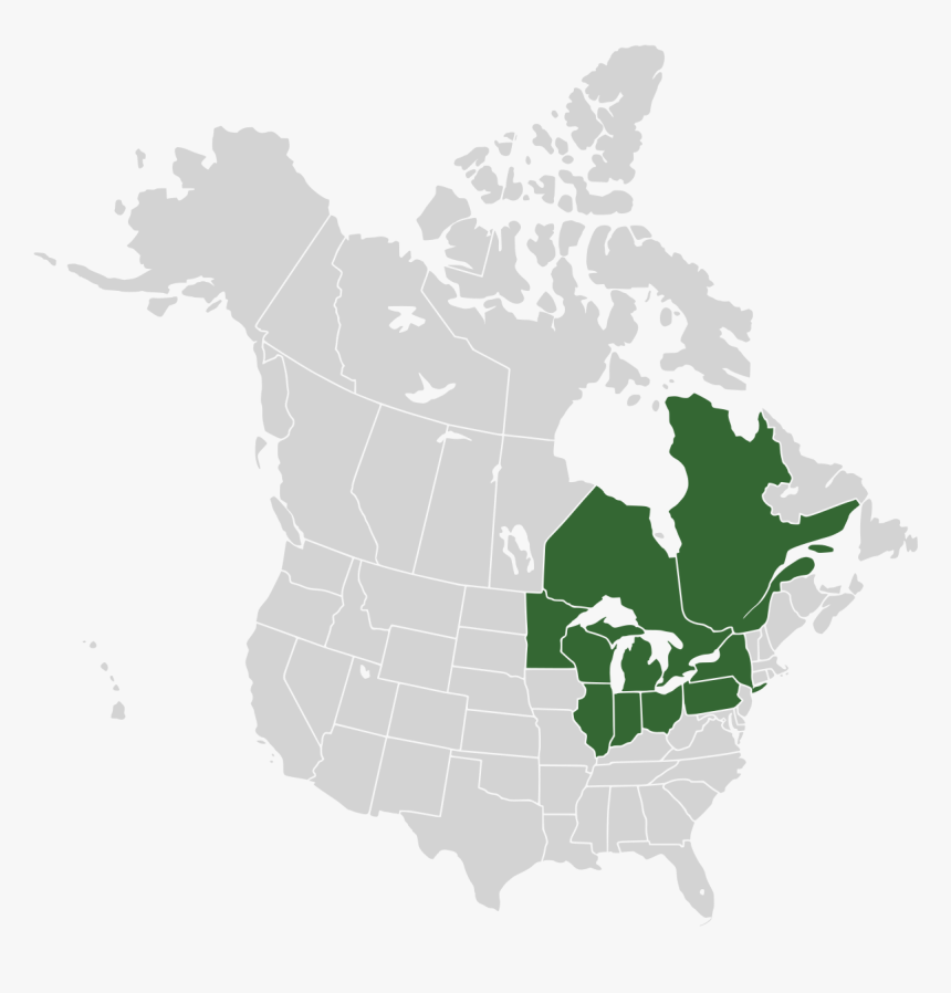 Great Lakes Saint Lawrence River Basin Sustainable - Canada Black And White, HD Png Download